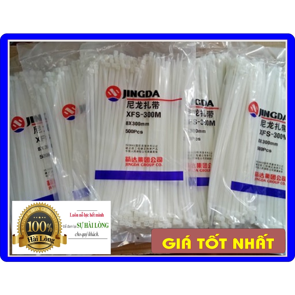 Bó 100 dây thít, Dây rút, Lạt nhựa JingDa