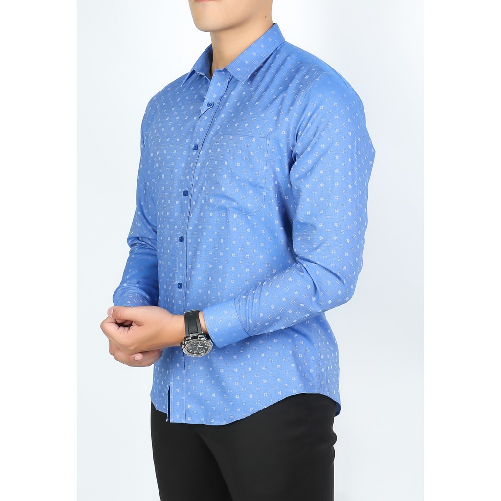 Áo sơ mi dài tay Owen Regularfit màu xanh họa tiết - AR90023D | BigBuy360 - bigbuy360.vn