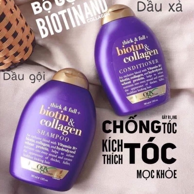 Bộ đôi dầu gội xả biotin