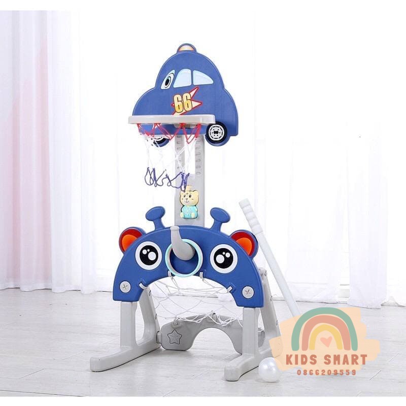Bộ Đồ Chơi Bóng Rổ Cao Cấp Đa Năng 5n1 🍓🍓FREESHIP🍓🍓Có Điều Chỉnh Được Độ Cao Cho Bé Từ 1 Đến 6 Tuổi