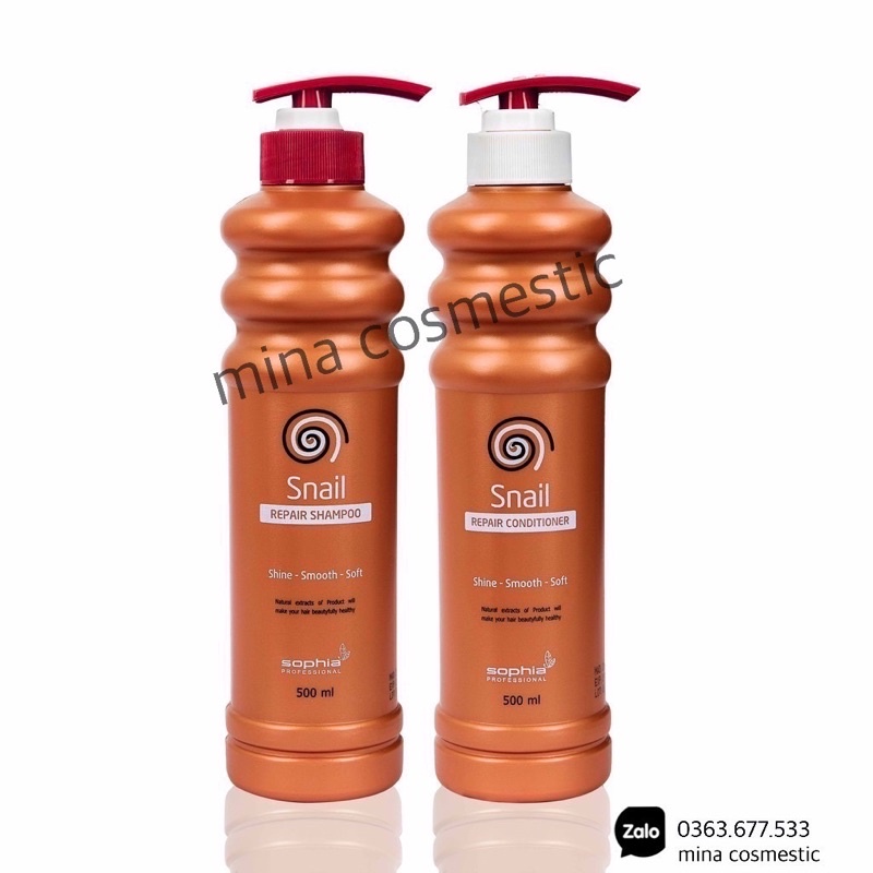 Dầu gội,xả phục hồi tóc Snail Repair Sophia Professional 500ml