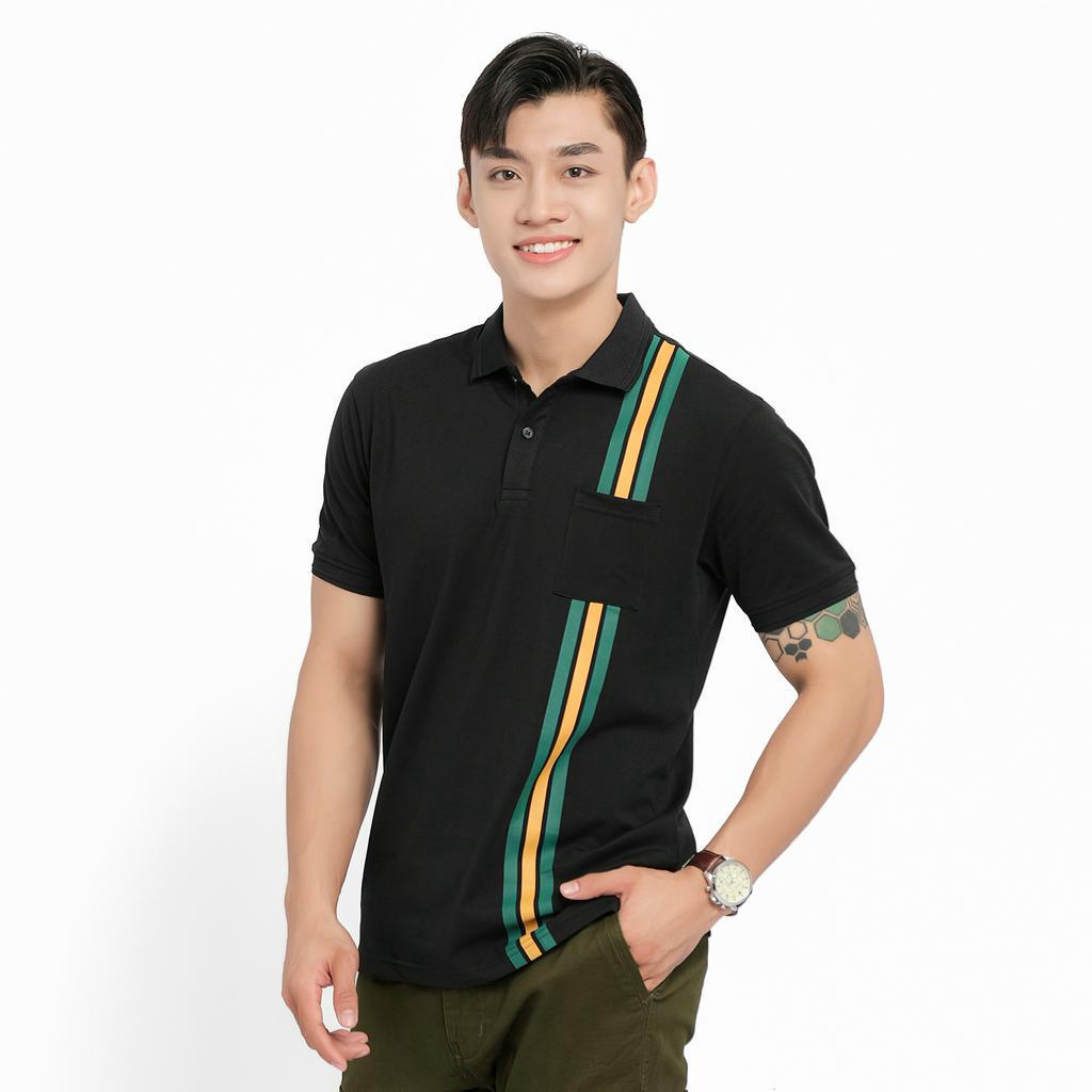 Áo Polo Nam Cổ Bẻ Phối Kẻ Sọc H-Zet - Chất Vải Polo Cá Sấu Cao Cấp