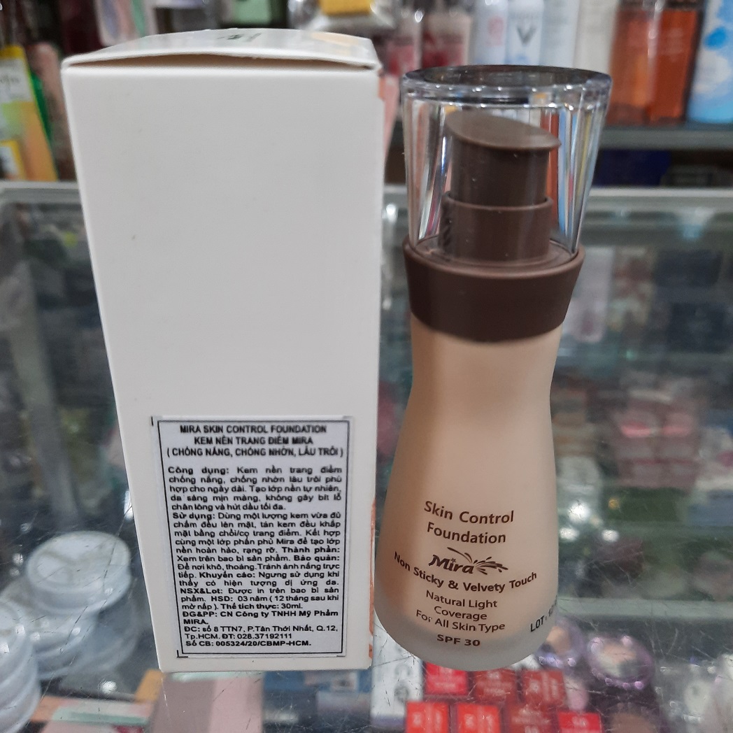 Kem nền trang điểm Mira Skin Control Foundation Hàn Quốc 30ml No.23 da sáng