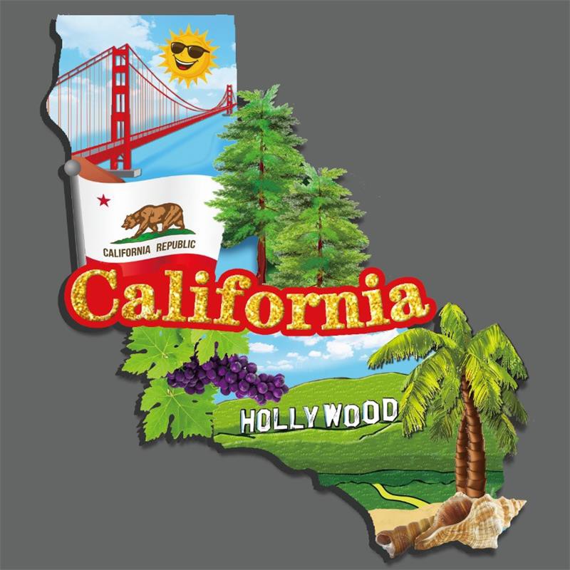 Nam Châm Dán Tủ Lạnh Bằng Gỗ Kiểu Nga canada us hawaii