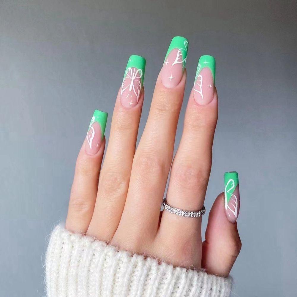 Hộp 24 Móng Tay Giả Che Phủ Toàn Diện Chất Lượng Cao