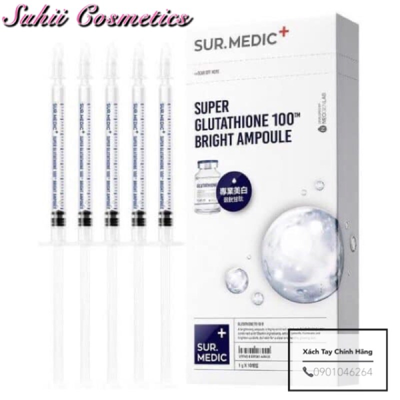 Serum Ống Tiêm SUR.MEDIC SUPER GLUTATHIONE 100 BRIGHT AMPOULE