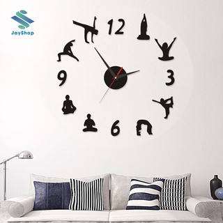 ĐỒNG HỒ NGHỆ THUẬT DIY (LOẠI DÁN) HÌNH YOGA ( TẶNG KÈM PIN AA)