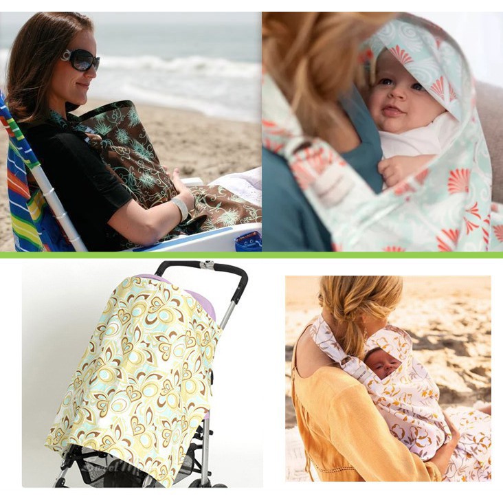 Khăn choàng cho bé bú khi ra ngoài tiện lợi
