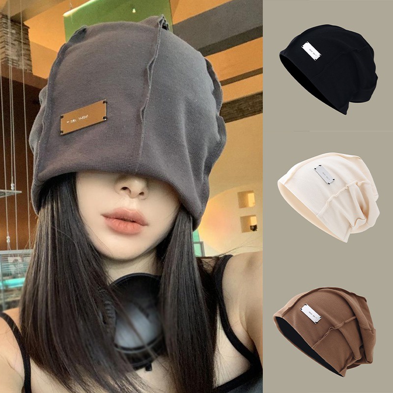 Mũ Len Dệt Kim Màu Sắc Trơn Phong Cách Hàn Quốc Dành Cho Nam Và Nữ