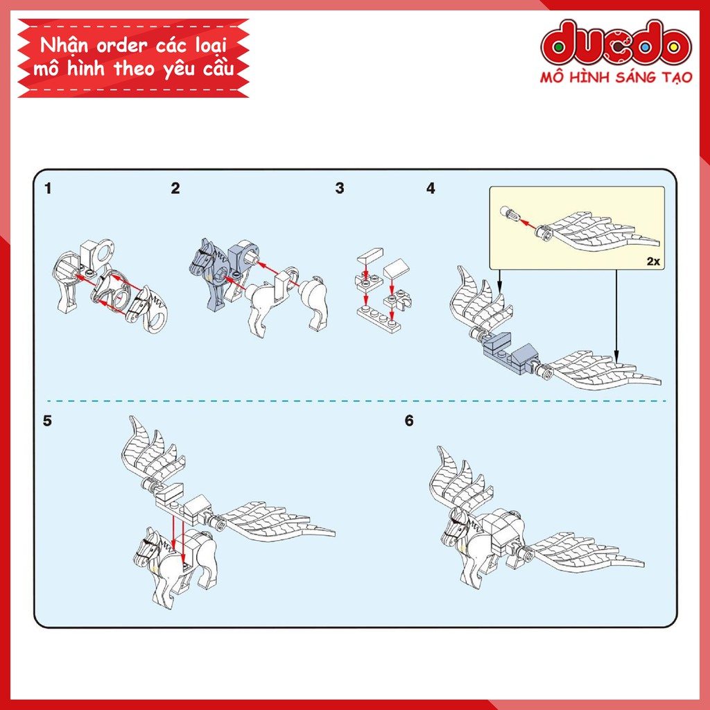 Minifigures ngựa thần có cánh siêu đẹp - Đồ chơi Lắp ghép Xếp hình Mô hình Mini XINH X1295