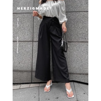 Quần vải ống xuông rộng cạp kiểu - JIRO PANTS Q1422