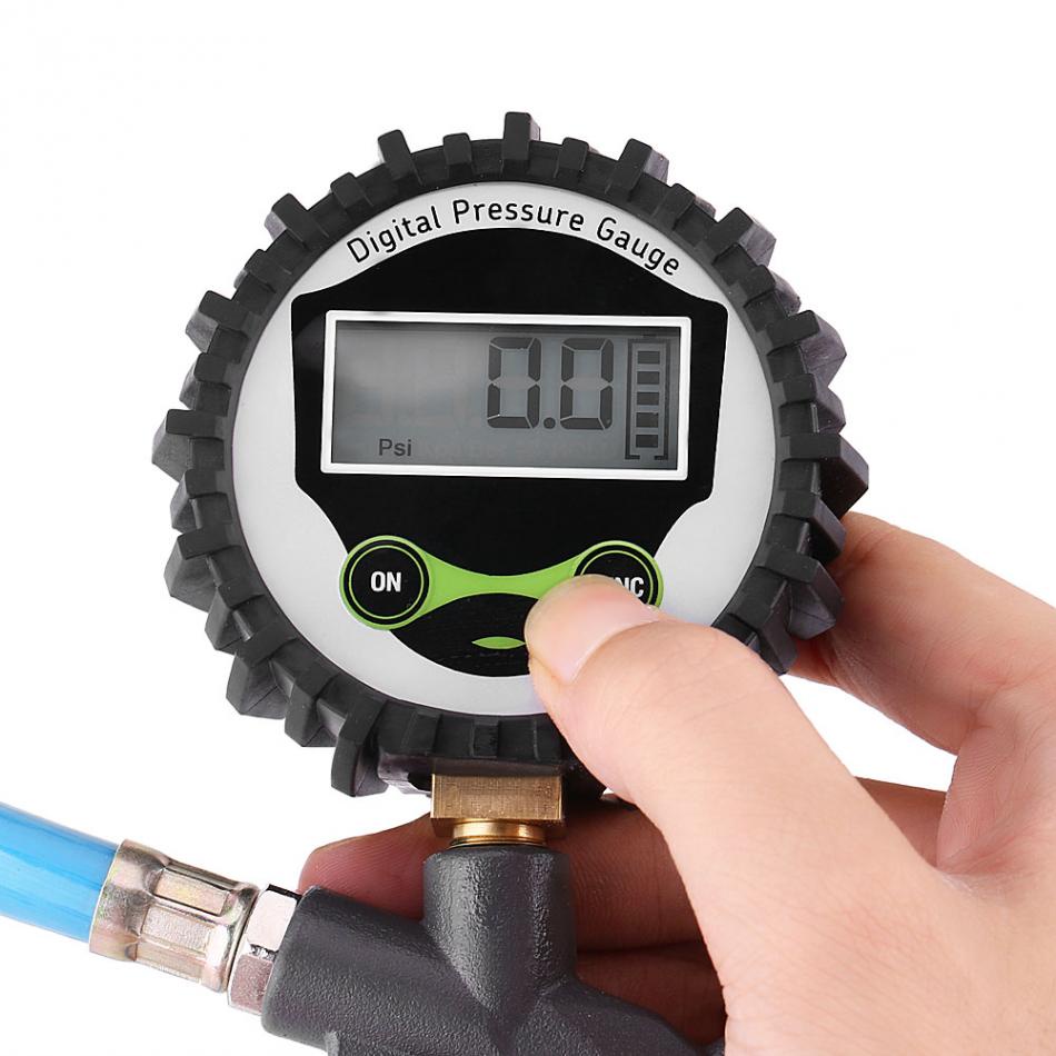 Súng Bơm Lốp Xe Ô Tô Xe Máy Màn Hiển Thị Áp Suất Lốp LCD [Mới]