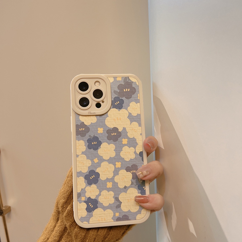 Ốp lưng iphone fairy flower xanh cạnh vuông 13promax/13pro/13/12promax/12pro/12/11/11promax/7plus/8plus/x/xsmax