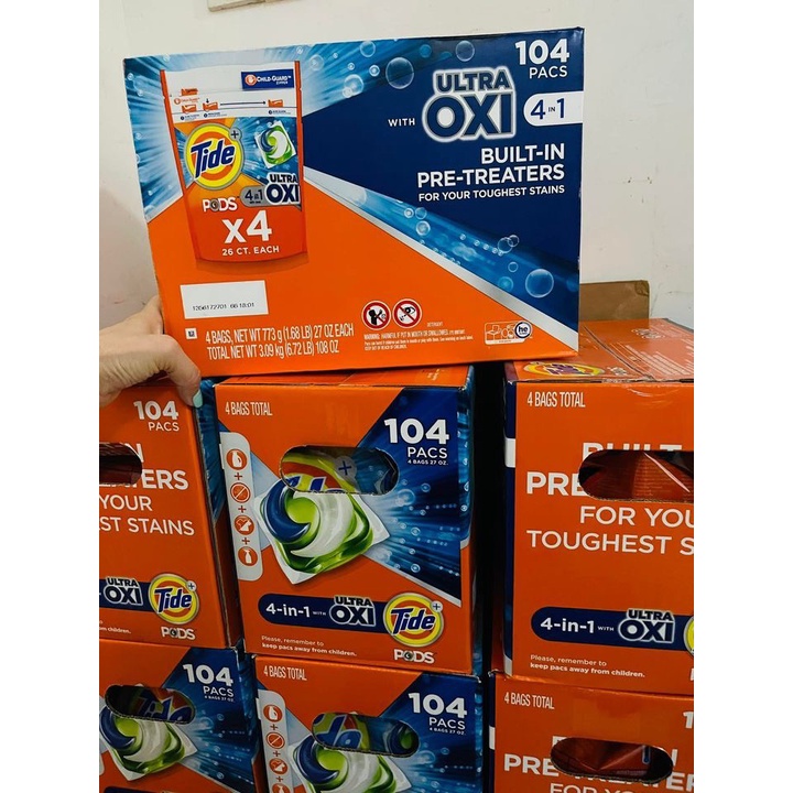 Viên Giặt Xả Tide Pods Ultra của Mỹ 168Viên