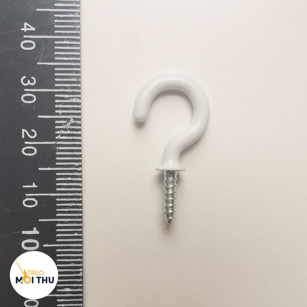 Túi 20 Móc Dấu Hỏi Cup Hook - 3 cm - Trắng, đen, đồng, bọc nhựa PVC - Treo chìa khóa, DIY, mộc - Treo Mọi Thứ