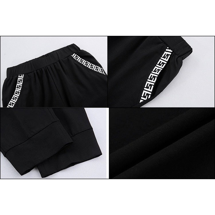 W032205 Bộ thể thao nữ áo và quần chất cotton cao cấp hàng nhập