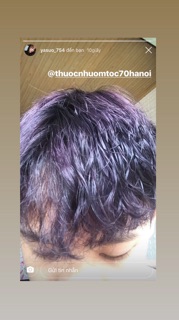 Thuốc nhuộm tóc màu tím kèm trợ oxy