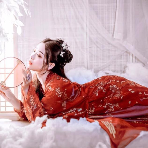 🌺  Hán phục Vân Hạc kèm áo choàng thắt ngực 3 màu