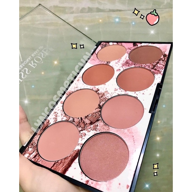 BẢNG PHẤN MÁ MISS ROSE 8 Ô MÀU "TONE TÂY” - Hàng siêu nét loại 1