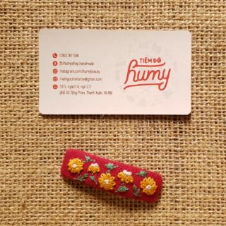 Kẹp tóc thêu tay size 6cm