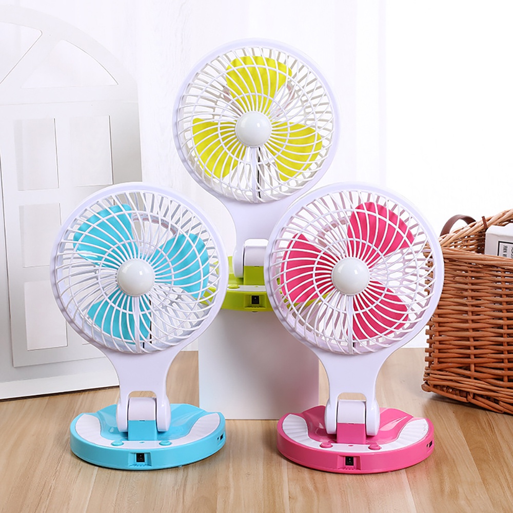Quạt tích điện để bàn mini để bàn cầm tay nhỏ gọn tiện dụng có đèn led phù hợp với học sinh sinh viên và làm văn phòng.