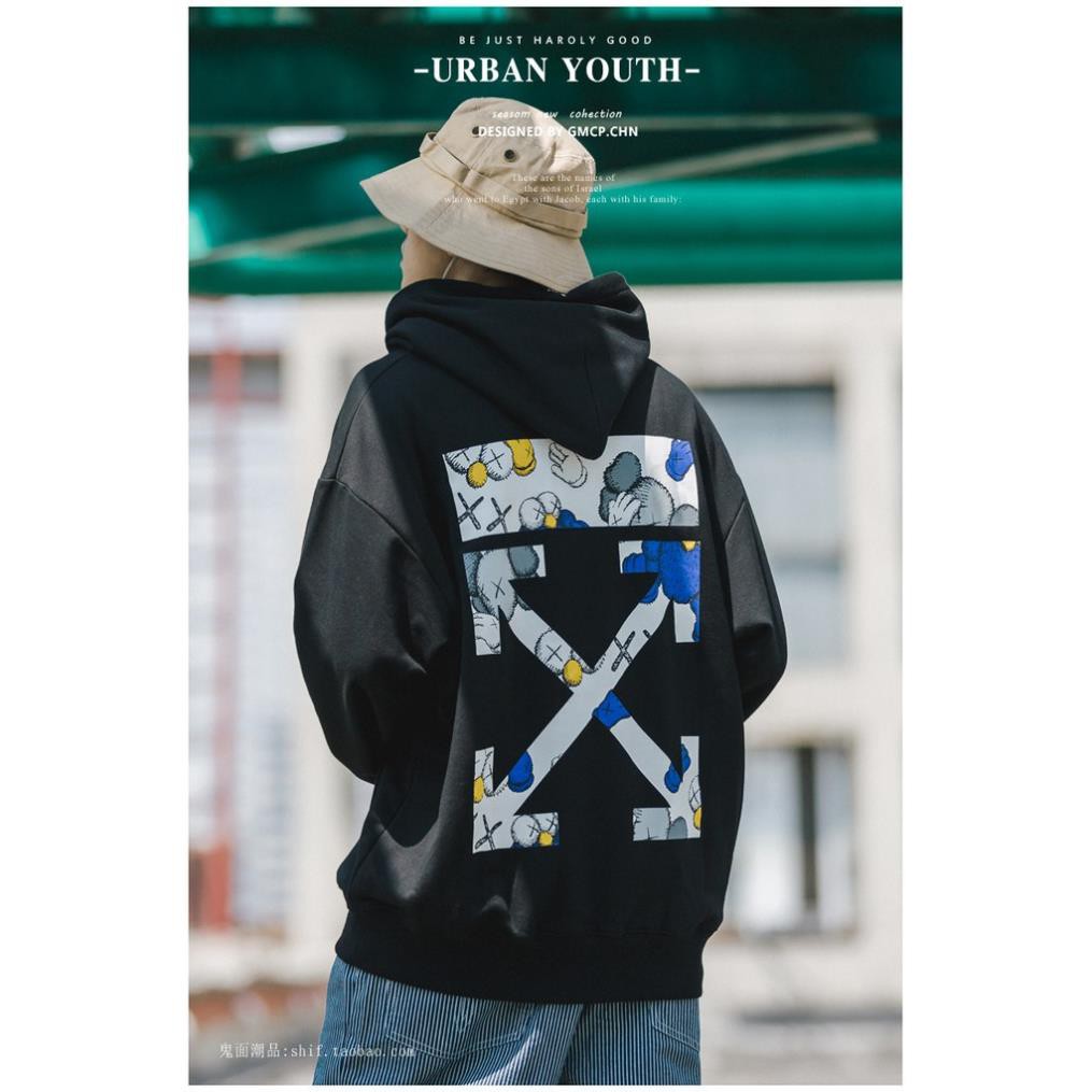 RẺ VÔ ĐICH- Áo hoodie off white kaws nỉ unisex FREESHIP NVH
