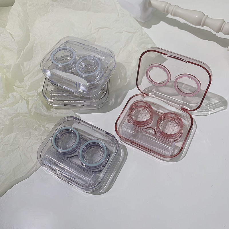 Hộp đựng kính áp tròng trong suốt không có nắp đậy tiện dụng