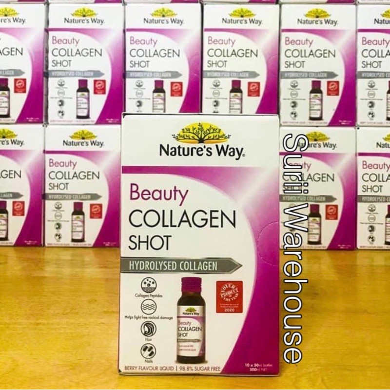 BEAUTY COLLAGEN SHOT NATURE’S WAY ❤️HÀNG CHÍNH HÃNG, FREESHIP ❤️ collagen tươi dạng nước, đẹp da