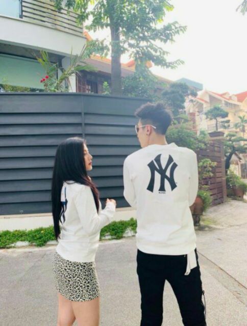 Áo Sweter In Chữ NY ❤ Áo Nỉ Dáng Rộng Unisex