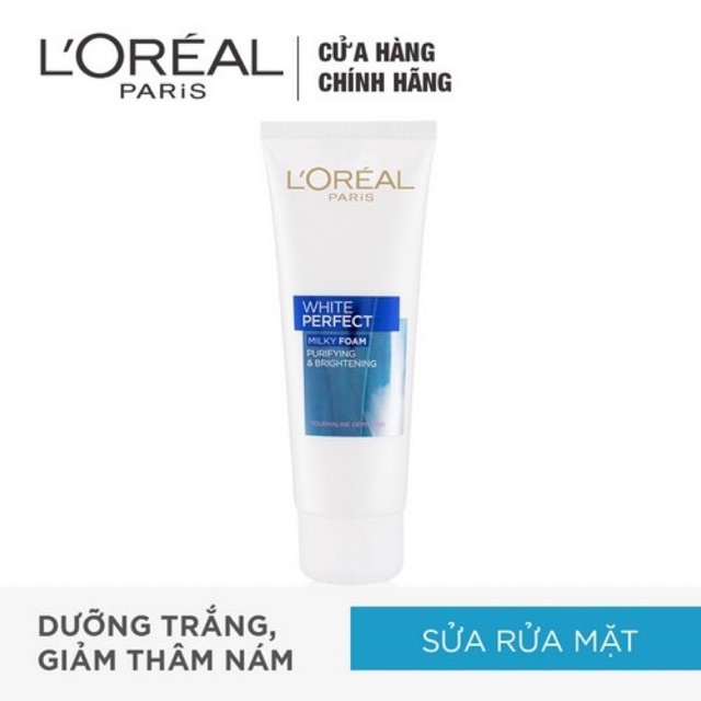 Sữa rửa mặt làm sạch và trắng da L’Oreal White Perfect 50g