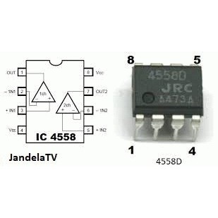 IC 4558 OPAMP khuếch đại âm thanh chân cắm