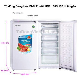 Tủ đông Funiki Hòa Phát HCF-166S - đứng, 152 lít