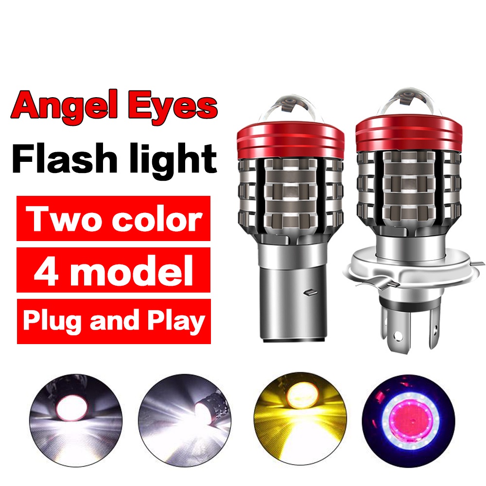 Đèn pha LED H4 BA20D H6 HS1 chuyên dụng cho xe máy xe moto