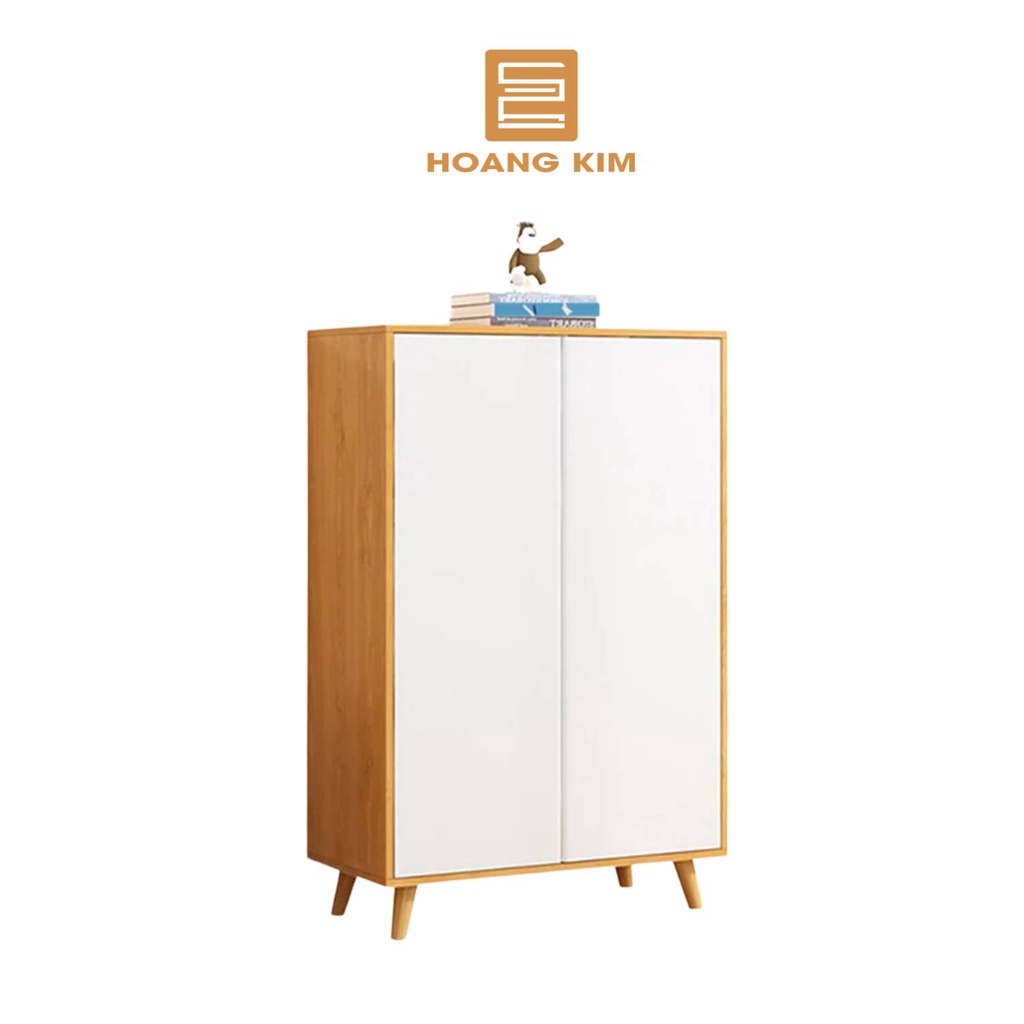 Tủ giày gỗ 2 ngăn Decor Hoàng Kim, thiết kế tối giản sang trọng đẹp mặt, tủ sách gỗ