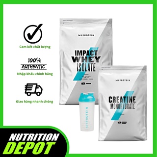 Combo Tăng Cơ và Sức Mạnh 07| Impact Whey Isolate 5kg và Creatine 500g Myprotein + tặng bình lắc - Nutrition Depot