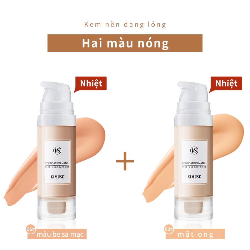 Kem nền KIMUSE dạng lỏng chống nước lâu trôi 20g | BigBuy360 - bigbuy360.vn