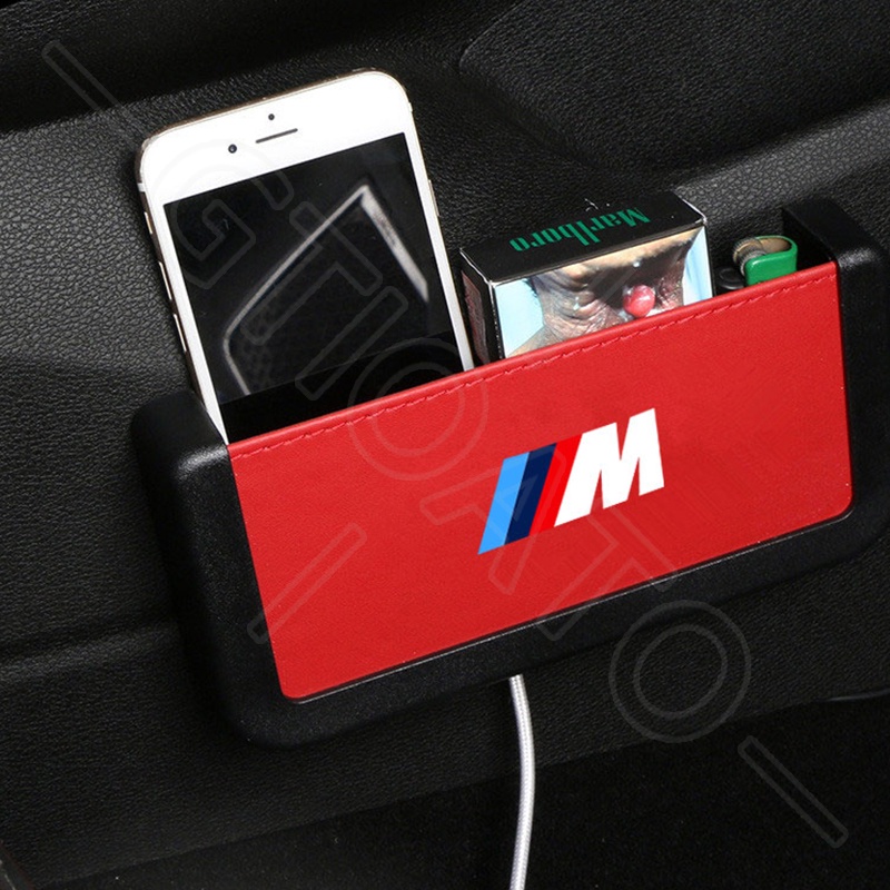GTIOATO Cho BMW M Hộp Đựng Điện Thoại Trên Oto Hộp Đựng Điện Thoại Trên Xe Túi Đựng Điện Thoại Trên Ô Tô Khay ĐựNg Đồ Ô Tô HộP ĐựNg Đồ TrêN Ô Tô Phụ Kiện Xe Hơi Cho BMW X4 E46 E90 F30 F10 1 X2 8 118I 320i M4 E60 218i X5 M3 318i X7 E39 7 E36