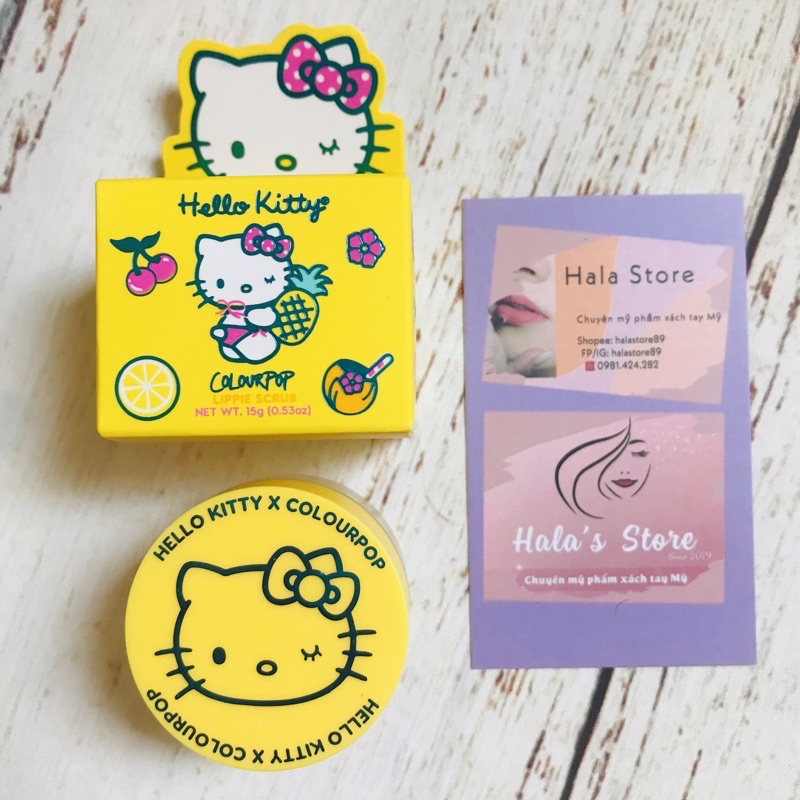 Tẩy da chết cho môi Colourpop Hello Kitty Pineapple Scrub Lippe Scrub