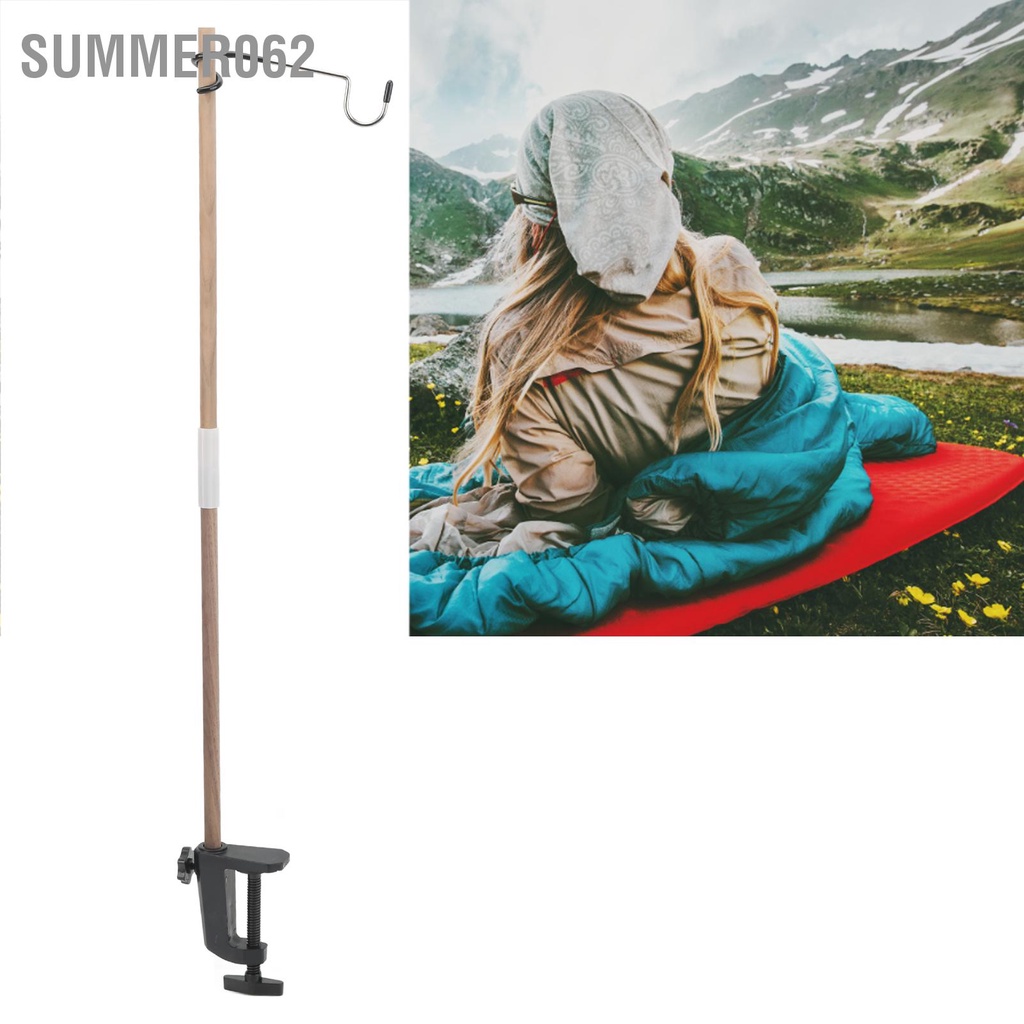 Summer062 Đèn gấp Cực Walnut Lantern Đứng nhẹ di động để cắm trại dã ngoại Câu cá Đồ nướng