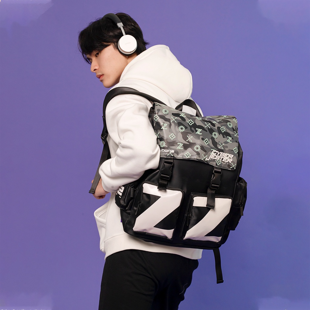 Balo đi học, du lịch, balo thời trang unisex local brand Clownz ZZ Monogram Backpack, có ngăn chống sốc, đựng vừa laptop