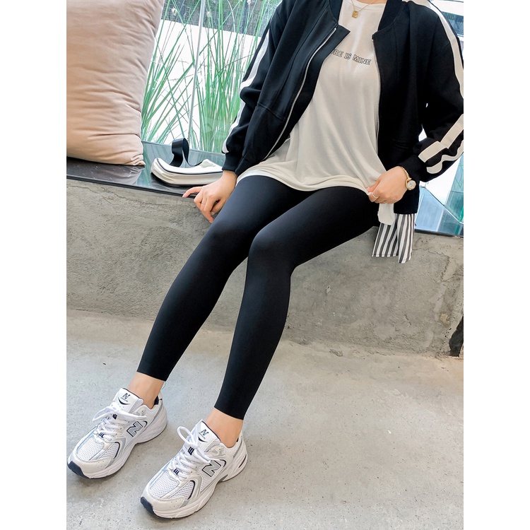 Quần legging Gu chất cotton co dãn kết hợp nhiều loại áo mặc đi học đi làm PL33