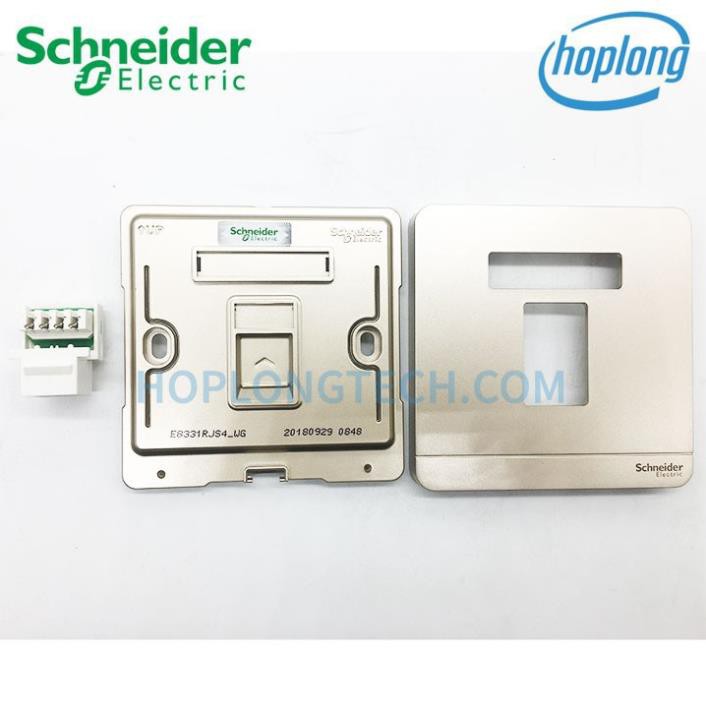 [CHÍNH HÃNG] E8331RJS5_WG_G19 Bộ ổ cắm mạng cat5 đơn màu vàng ánh kim dòng AvatarON Schneider