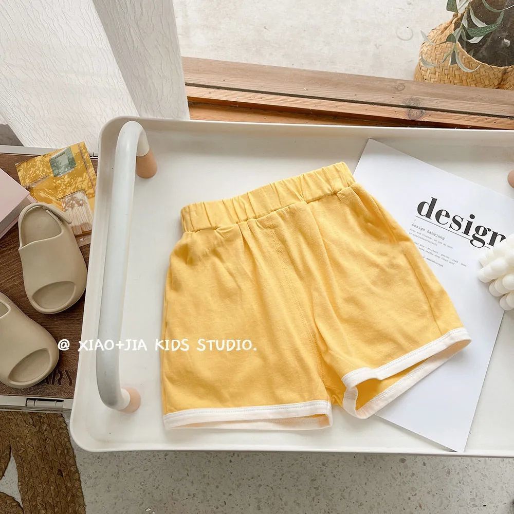 Bộ Áo Thun Cotton Ngắn Tay In Hoạt Hình + Quần Short Thời Trang Mùa Hè Hàn Quốc Dành Cho Bé Trai