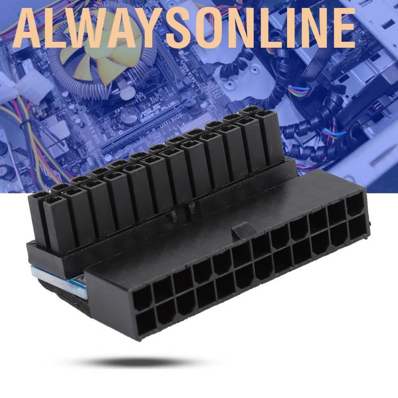 Alwaysonline 24Pin Female to Male 90 Degree Right Angle ATX Power Connector Adapter  change the mounting direction