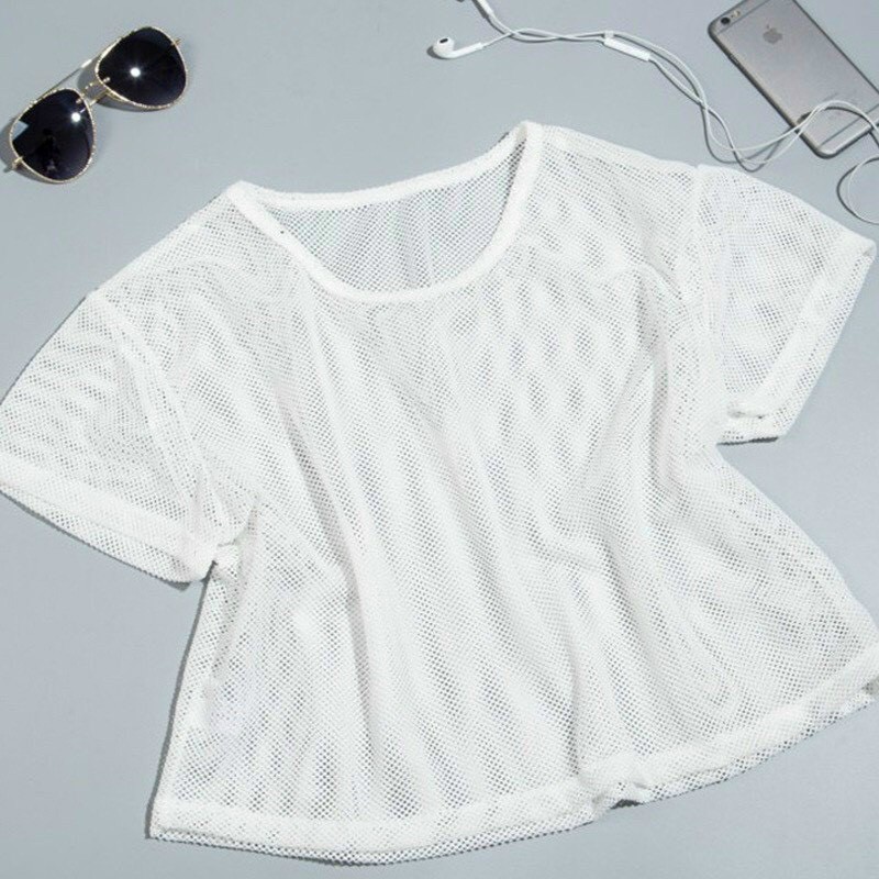 Áo Lưới Thể Thao Hai Màu, Áo Lưới Croptop Tập Gym Yoga Quàng Châu [Ảnh Chụp Thật] - OA004