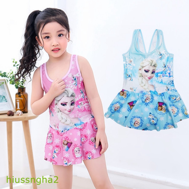 Đồ Bơi Liền Thân In Họa Tiết Hoạt Hình Cho Bé Gái 2-9 Tuổi