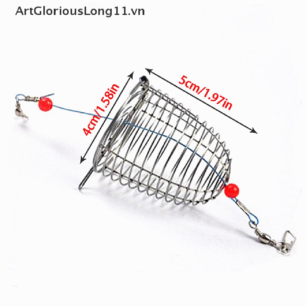 Set 5 Lồng Đựng Mồi Câu Cá Bằng Dây Thép Không Gỉ