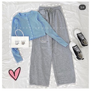 Set Quần Suông + Croptop Gài Nút TD☀️