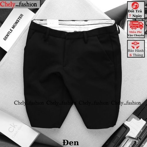 Quần short nam tây âu vải chéo chống nhăn, quần đùi nam dáng âu Hàn Quốc ôm body Chely_fashion