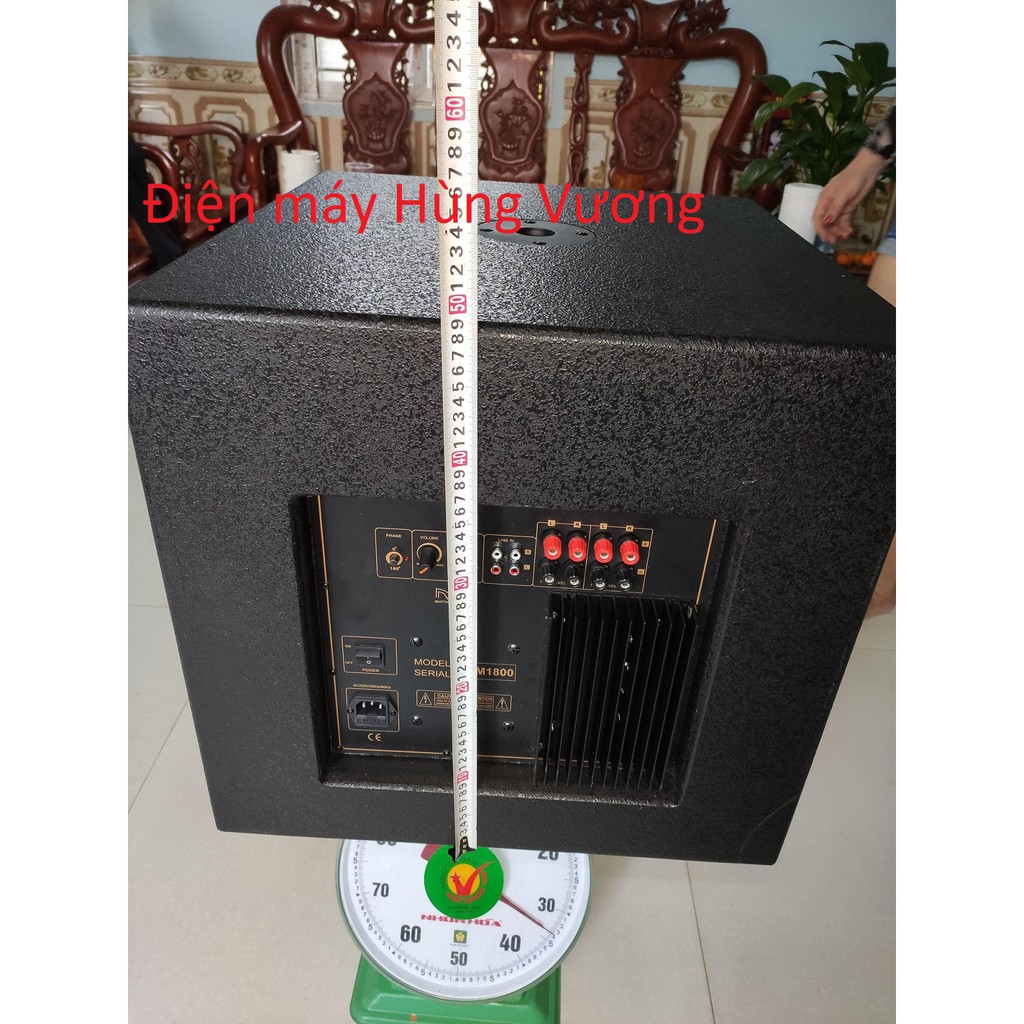 Loa sub điện đứng kiêm sub hơi bass 40 Martin M1800, Loa siêu trầm cao cấp 600-800W, nhập khẩu nguyên chiếc, 4 sò Toshib